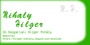 mihaly hilger business card