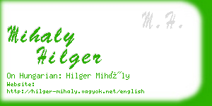 mihaly hilger business card